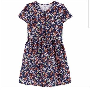 Carters Floral Jersey cotton short sleeve summer dress size 12